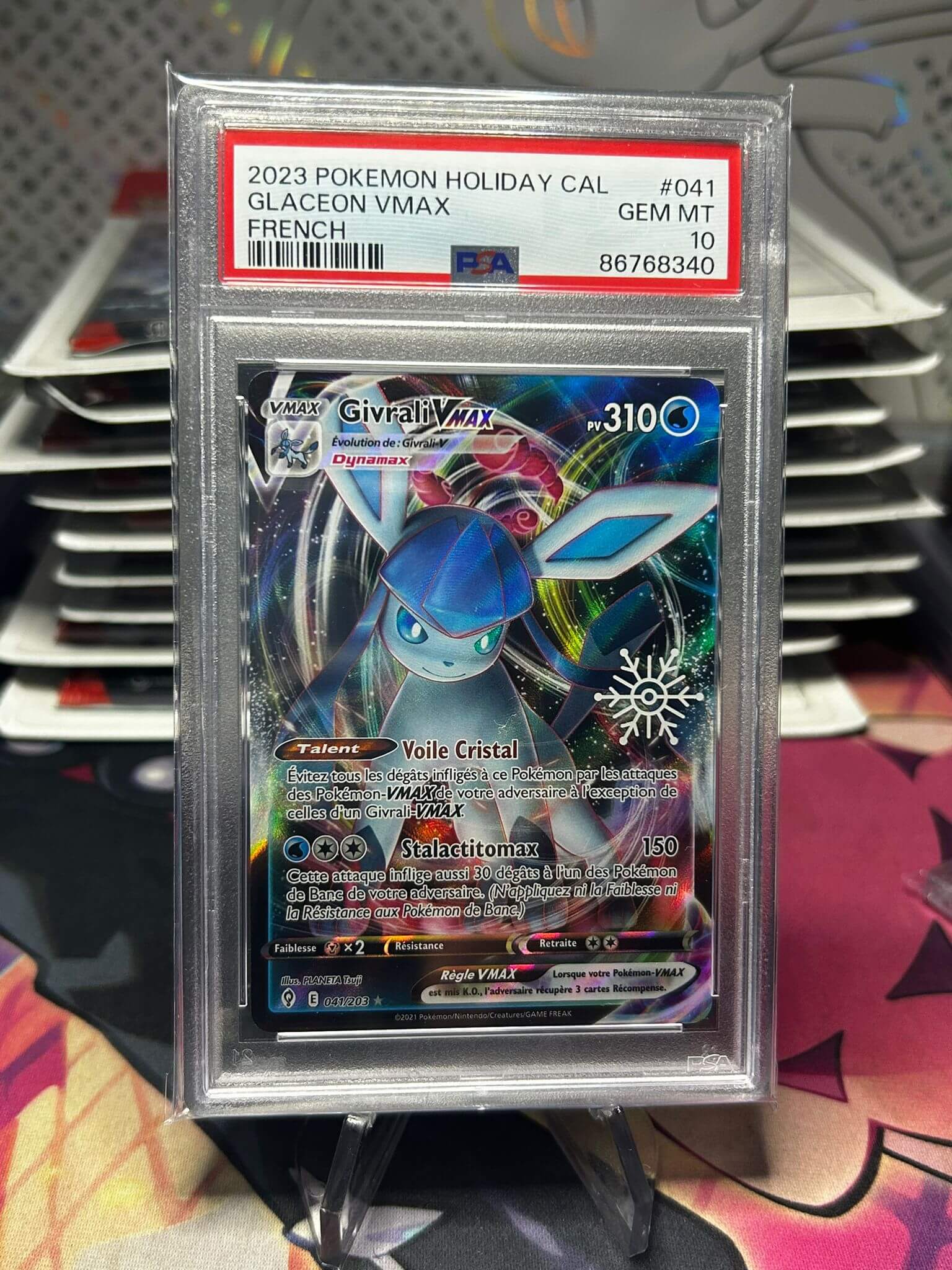 Givrali VMAX Stamp Promo FR PSA 10 041/203 EB07 – Carte Pokemon