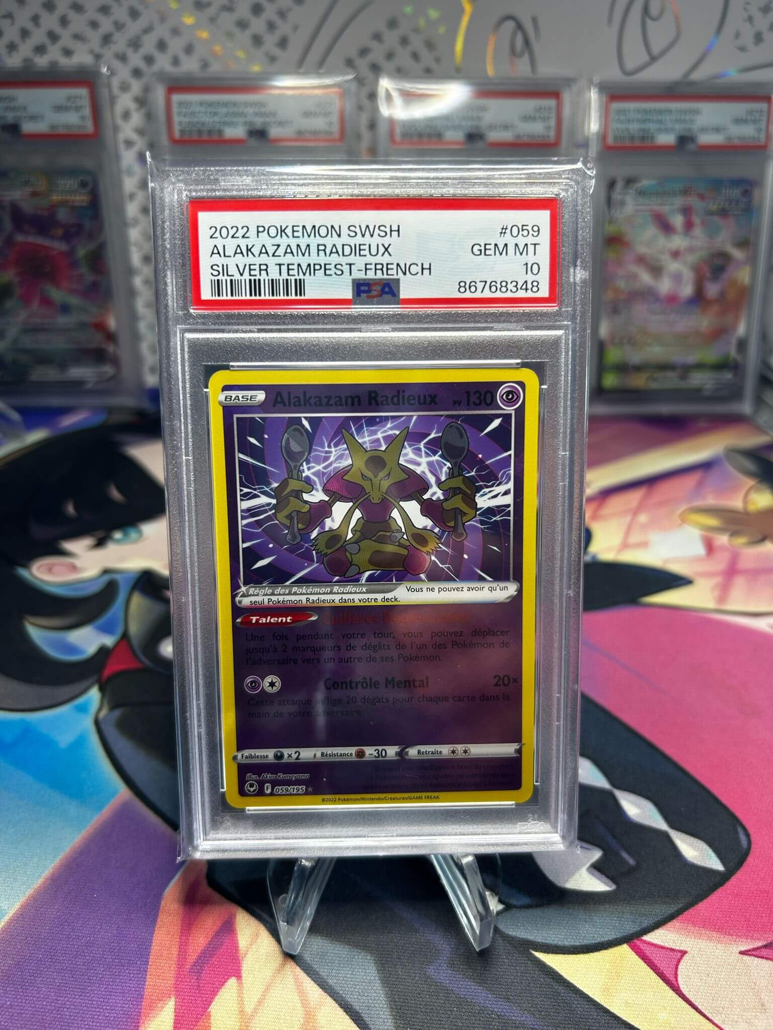 Alakazam radieux FR PSA 10 059/195 EB12 – Carte Pokemon