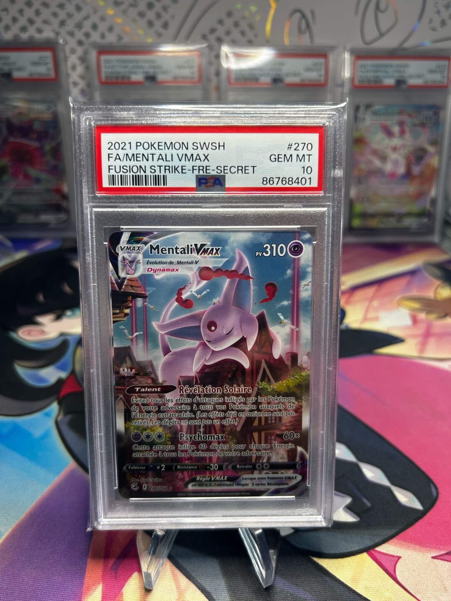 Mentali VMAX PSA 10 270/264 EB08 – Carte Pokemon