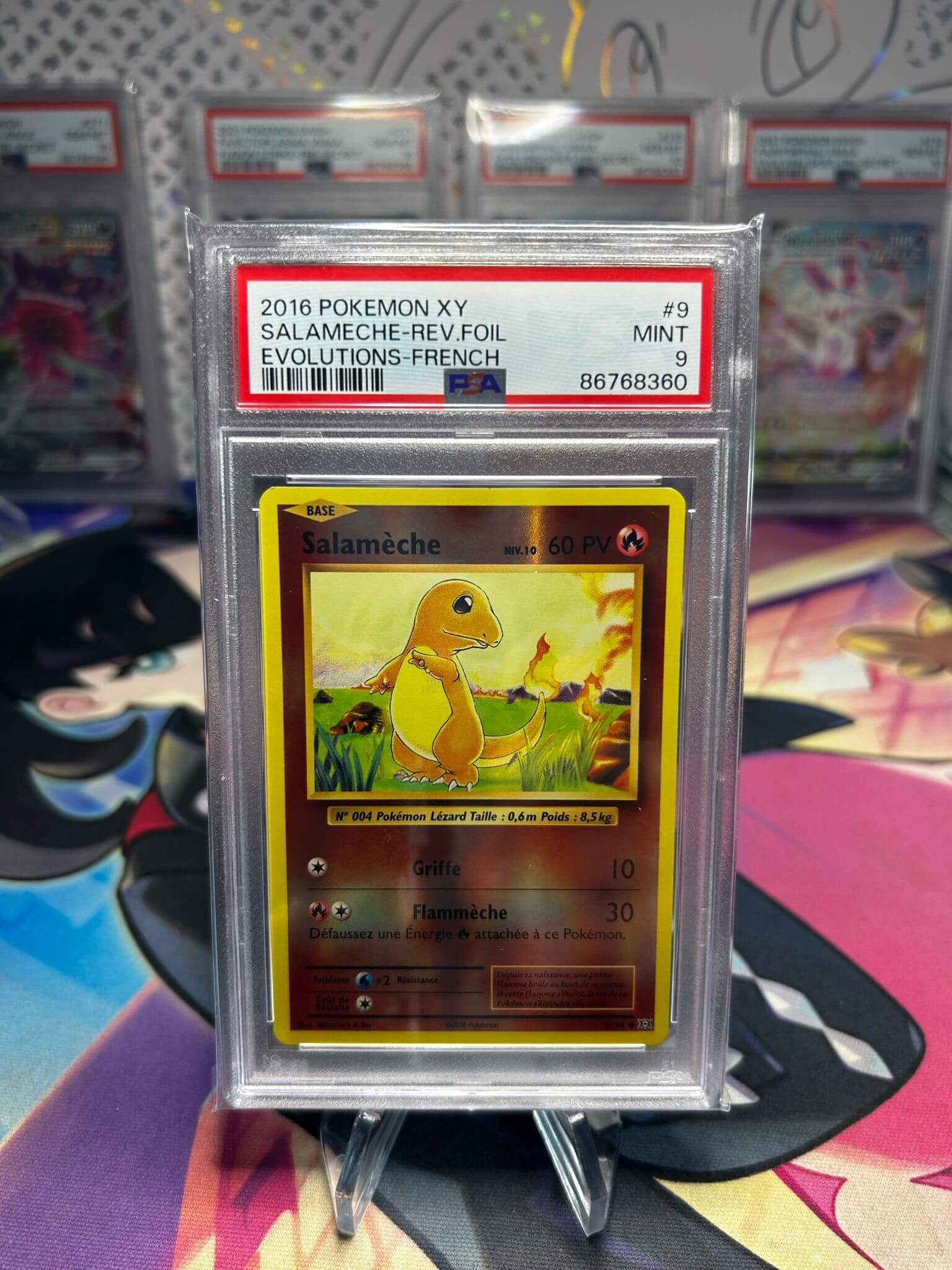 Salameche reverse xy PSA 9 9/108 XY12 – Carte Pokemon