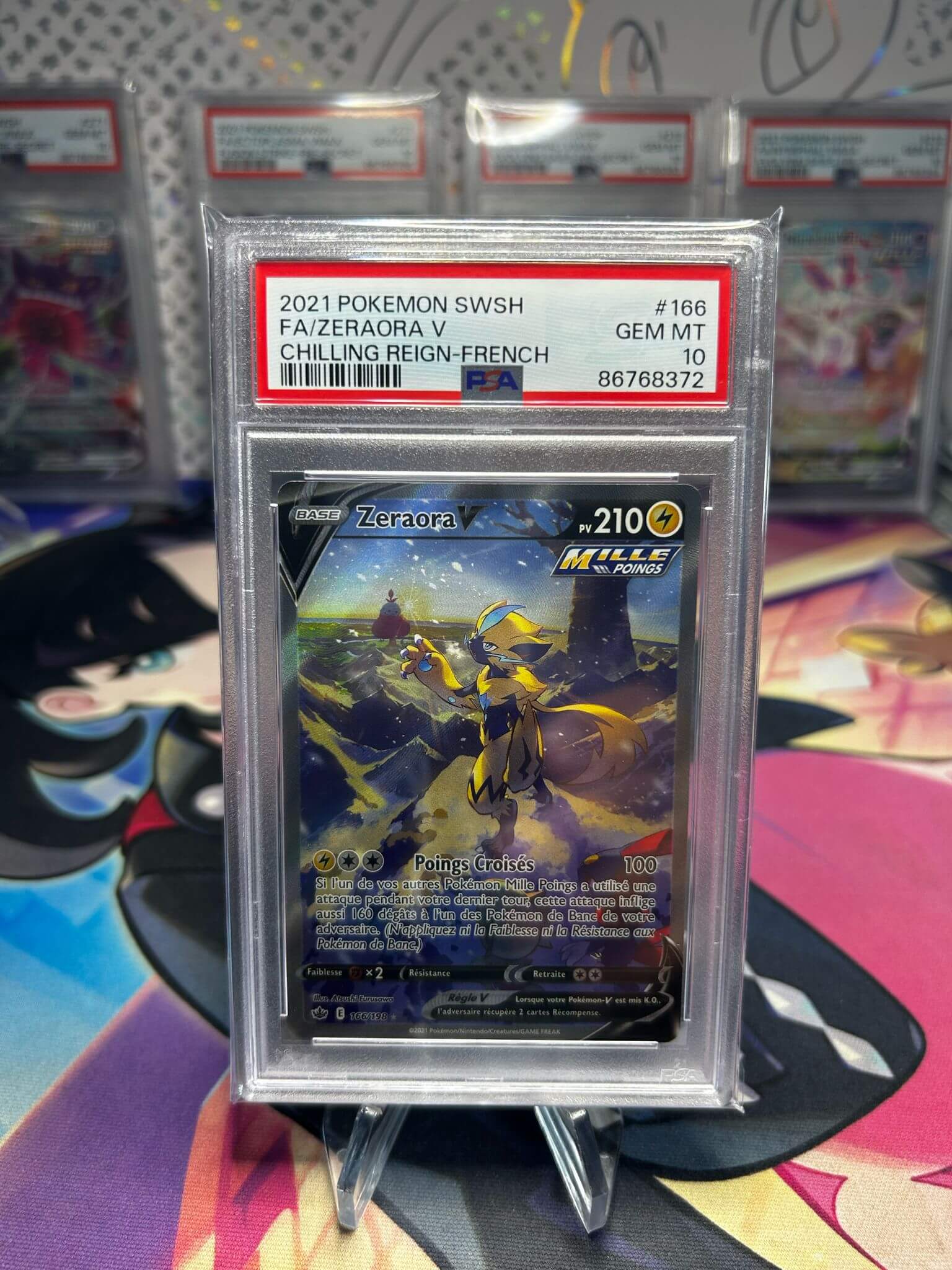 Zeraora Alt PSA 10 166/198 EB06 – Carte Pokemon