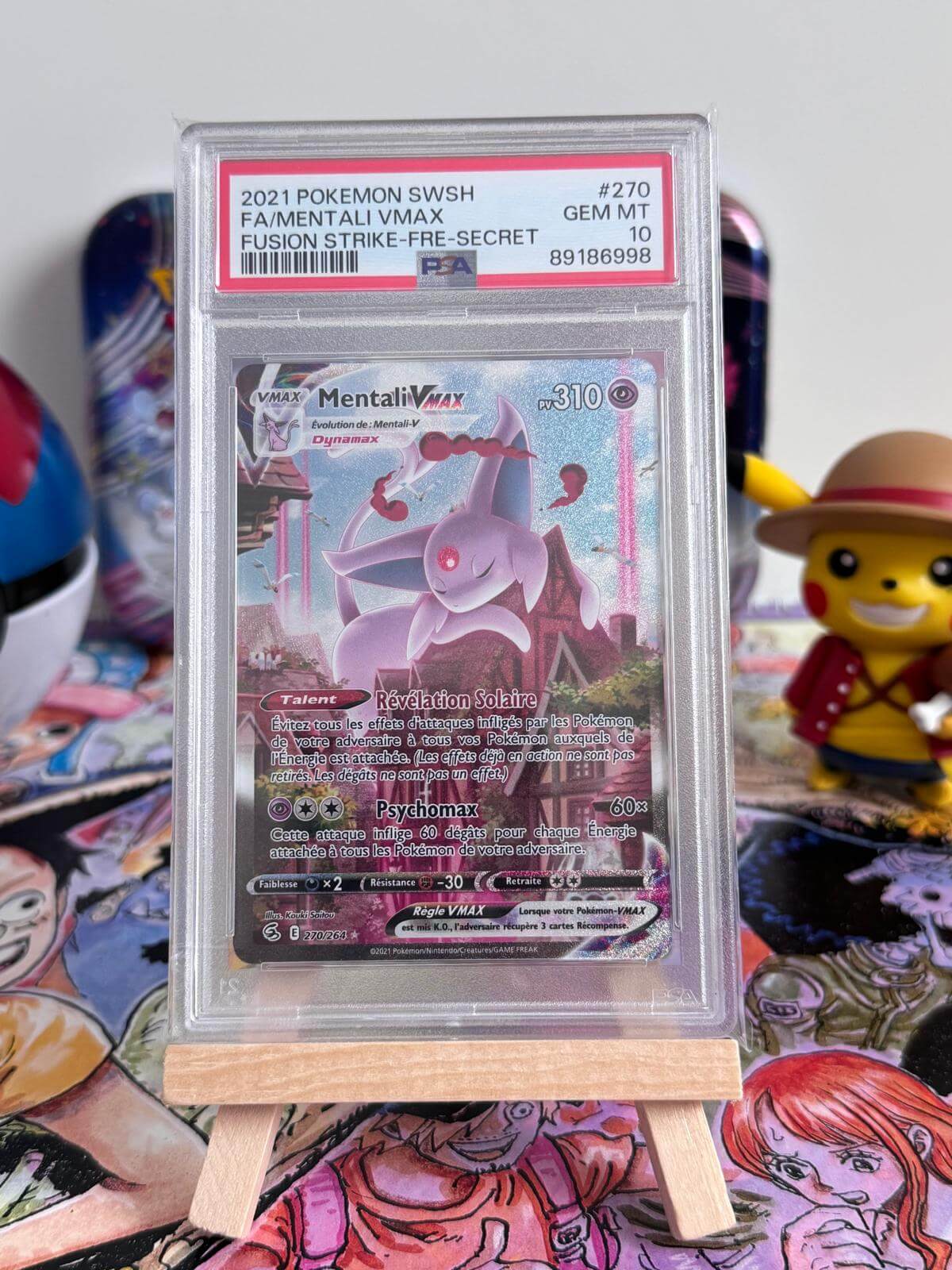 Mentali VMAX FR PSA 10 270/264 EB08 – Carte Pokemon