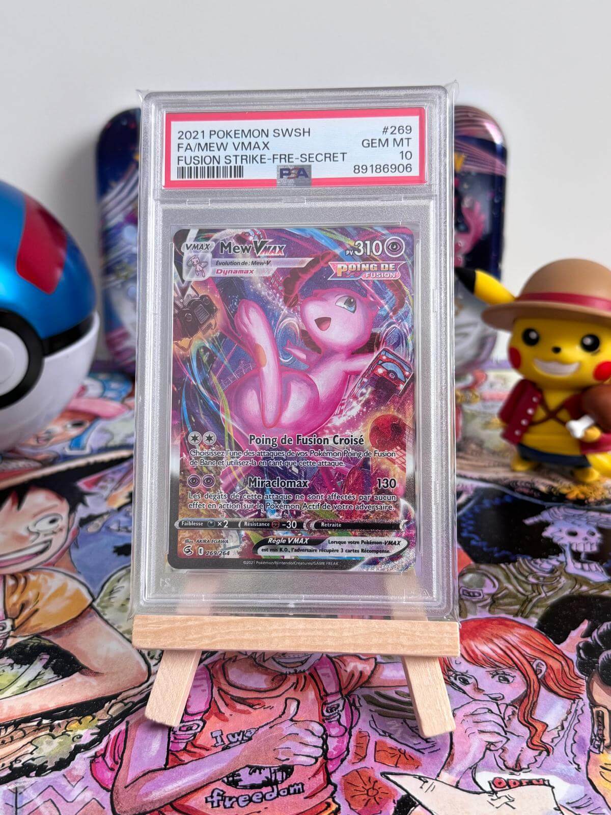 Mew VMAX FR PSA 10 269/264 EB08 – Carte Pokemon