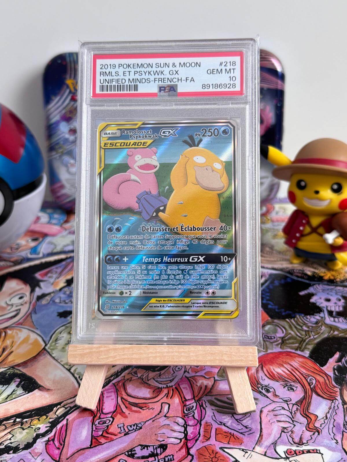 Ramoloss et psykokwak gx FR PSA 10 218/236 S11 – Carte Pokemon