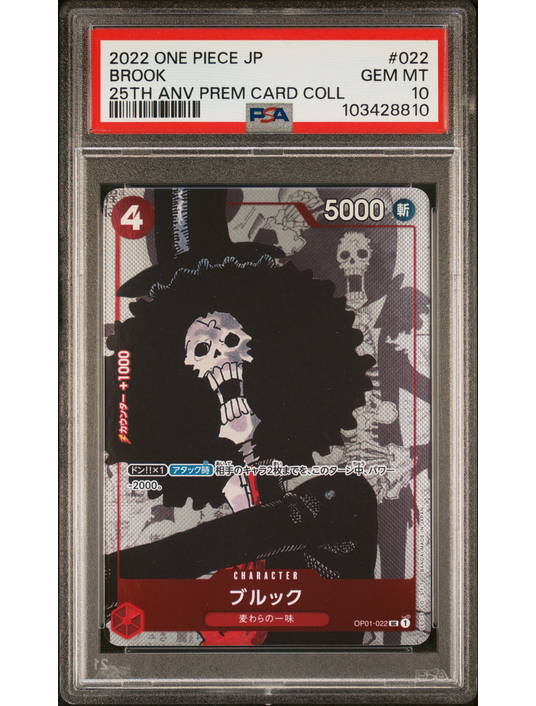 Brook 25TH anniversary PSA 10 OP01 022 Japanese - One Piece