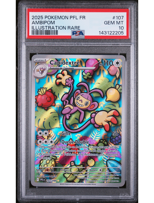 Capidextre ME2 107 FR PSA 10 - Carte Pokémon