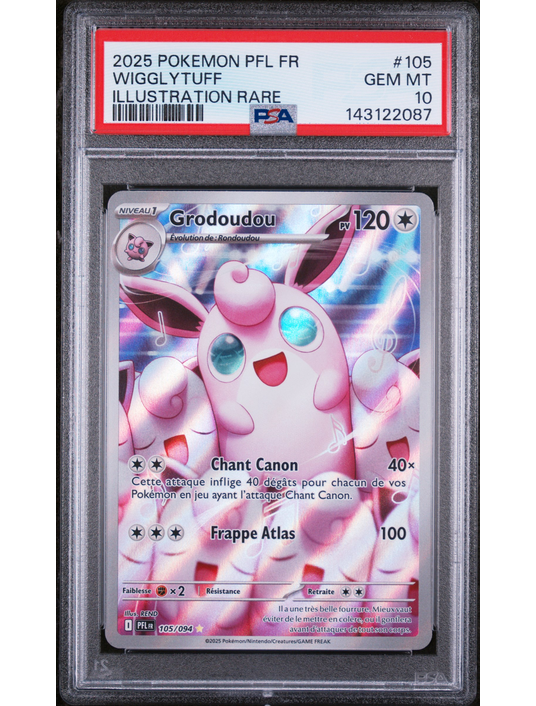 Grodoudou ME2 105 FR PSA 10 - Carte Pokémon