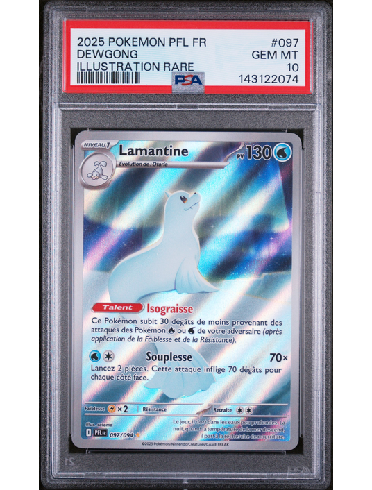 Lamantine ME2 097 FR PSA 10 – Carte Pokémon