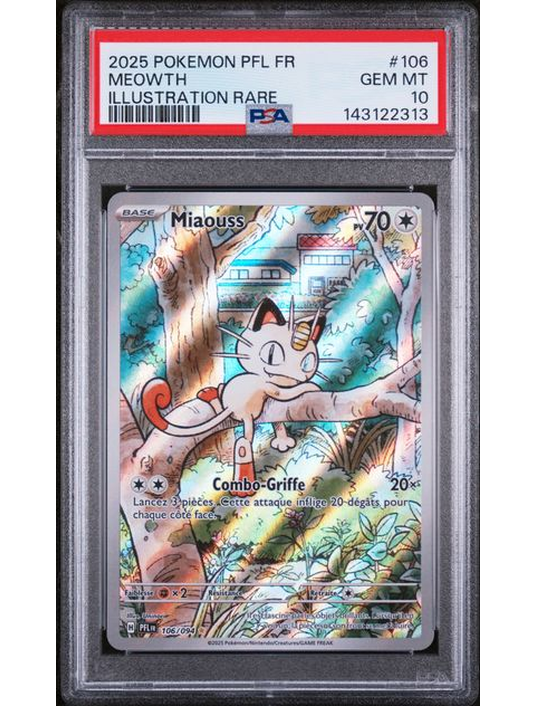 Miaouss ME2 106 FR PSA 10 - Carte Pokemon
