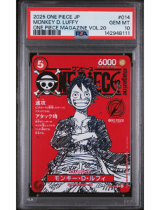 Monkey D Luffy ST21 014 PSA 10 Japanese - Magazine vol 20 One Piece
