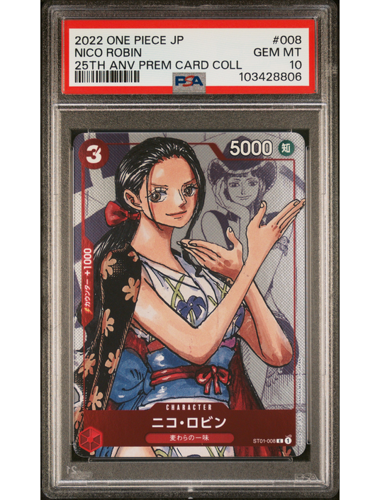 Nico Robin 25TH anniversary PSA 10 ST01 008 Japanese – One Piece