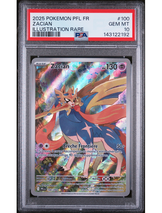 Zacian ME2 100 FR PSA 10 – Carte Pokémon