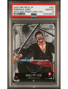 Zoro 25TH anniversary PSA 10 OP01 001 japanese - One Piece