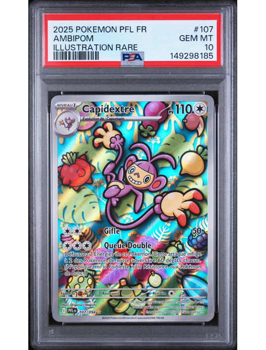Capidextre 107/096 ME2 FR PSA 10 - Carte Pokémon