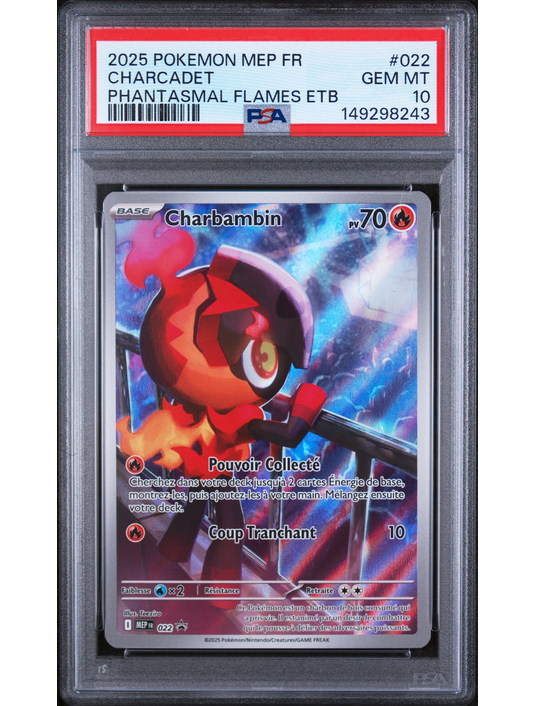 Charbambin 022 ME2 FR PSA 10 - Carte Pokémon