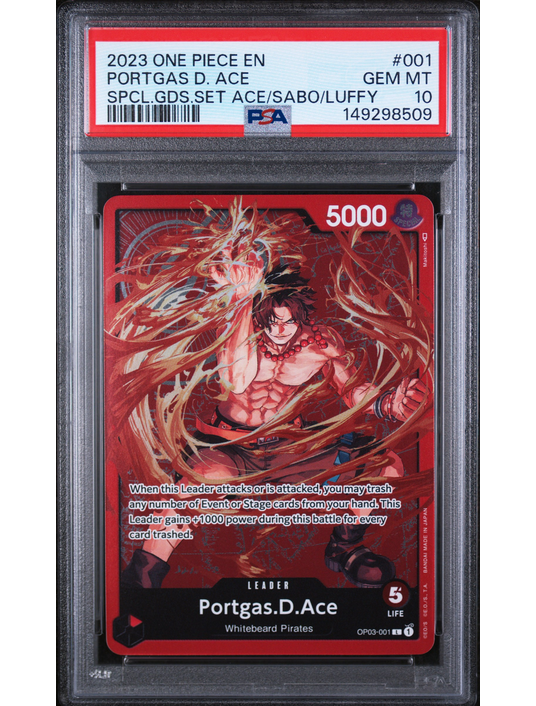 Portgas D. Ace OP03 001 EN PSA 10 – One Piece Card