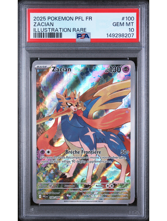 Zacian 100/094 ME2 FR PSA 10 – Carte Pokemon