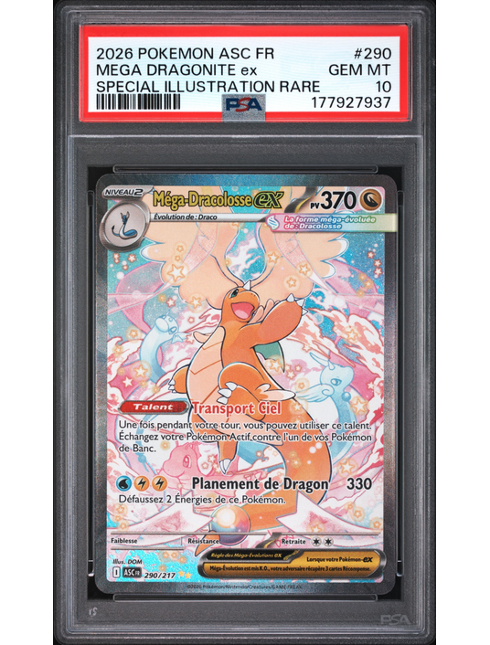 Méga-Dracolosse ex 290 FR PSA 10 GEM MINT — Heros Transcendants ME2.5
